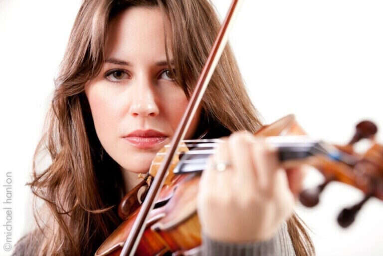 Emily Zelaya, resident musician and violin teacher in Studio 20 at Sugar Land Art Center
