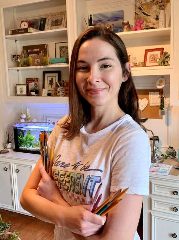 Kristal Reed, resident artist in Studio 3 at Sugar Land Art Center