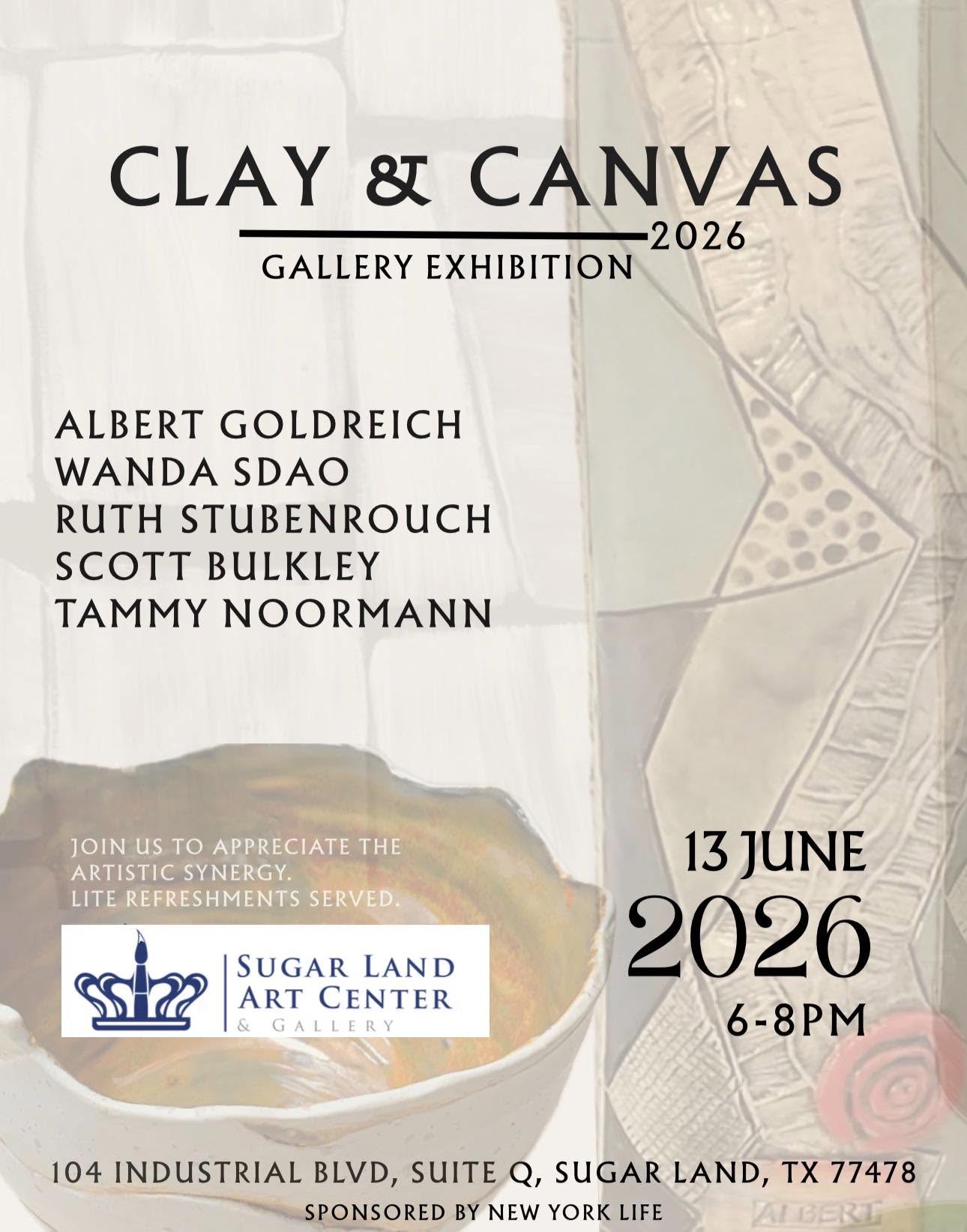Clay and canvas art event at Sugar Land Art Center and Gallery