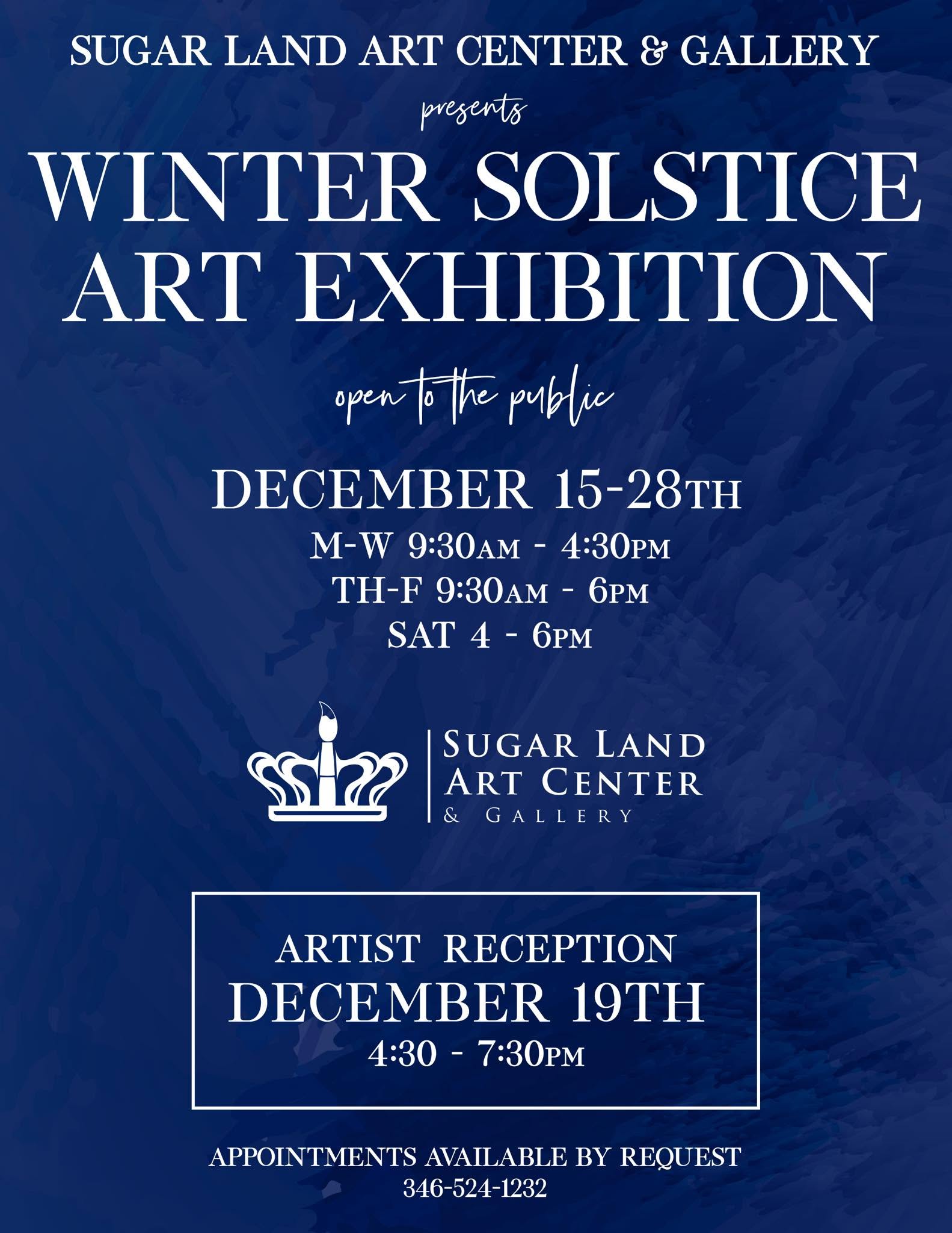 Winter members exhibition opening reception at the art gallery